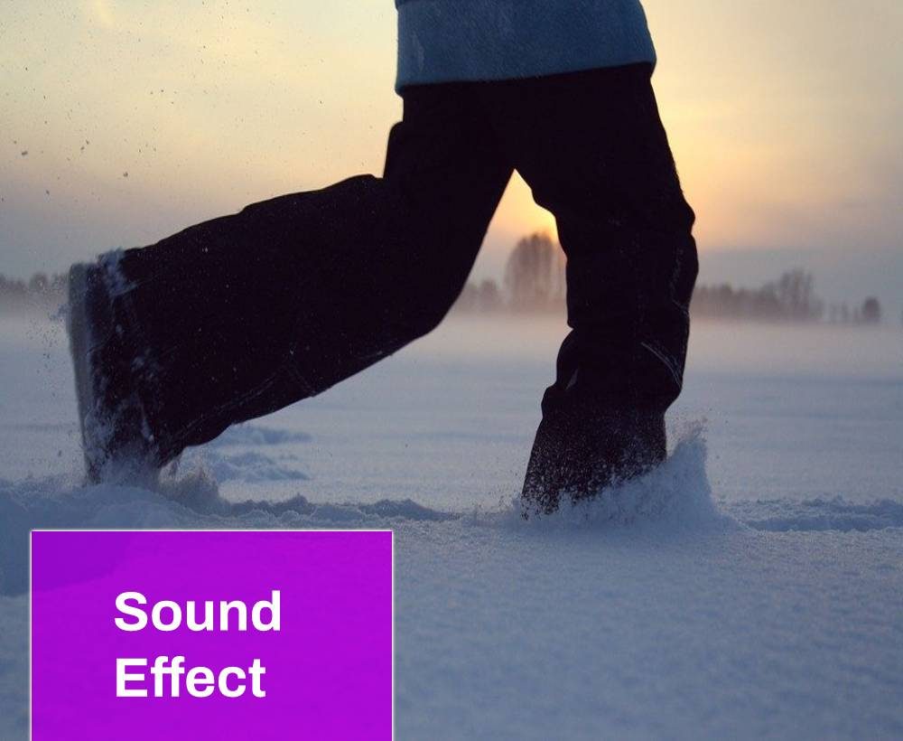 The sound of walking on snow